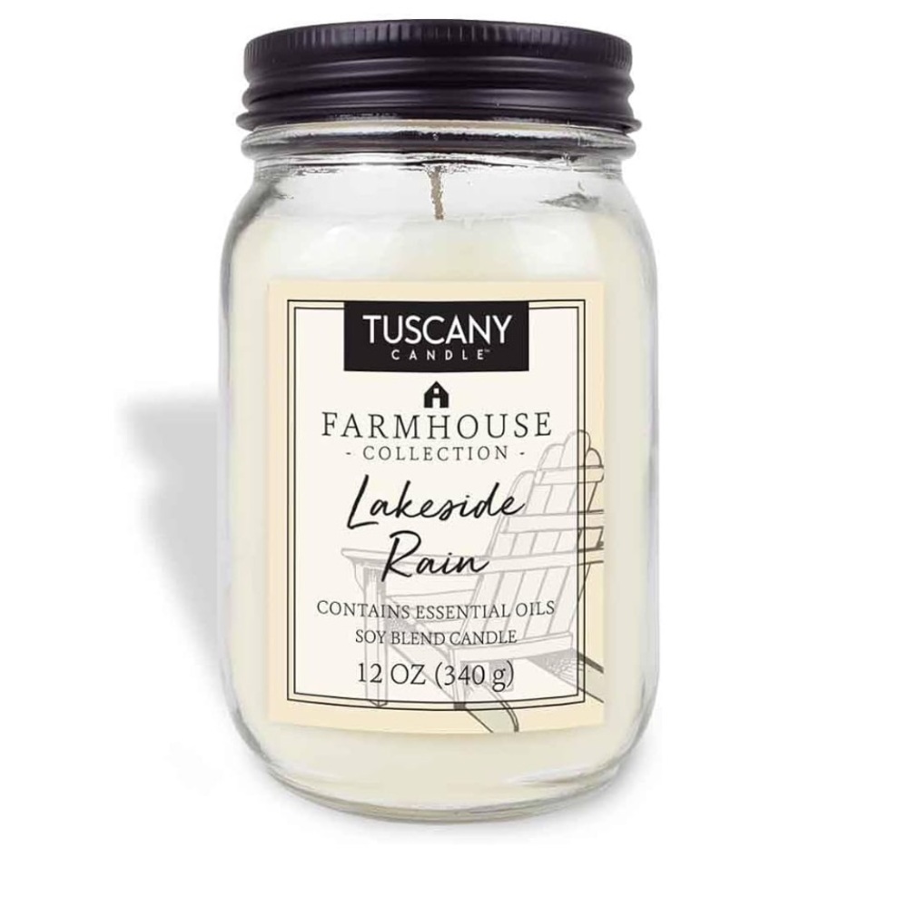 Tuscany Candle Lakeside Rain Scented Candle, 12 oz – Farmhouse Collection